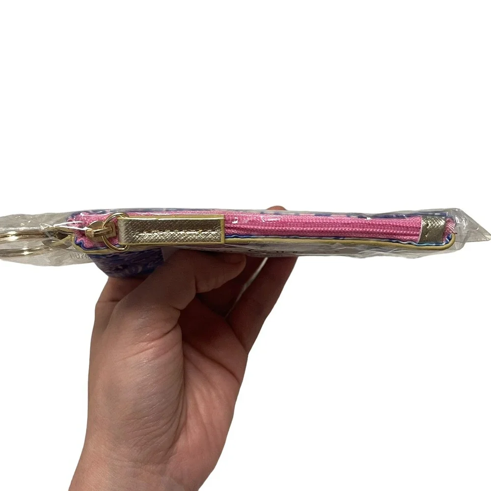 NEW Lilly Pulitzer ID Case Keychain Wallet With Zip Close Card Holder